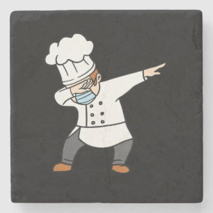 Dabbing Pizza Chef Baker Pizzabaker Dab danscadeau Stenen Onderzetter
