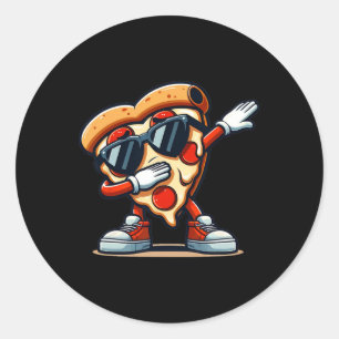 Dabbing Pizza Pizza Dancing Pizza Love Verjaardag Ronde Sticker