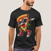 Dabbing Pizza Slice Dance Pizza Lover Boy Dancing  T-shirt (Voorkant)