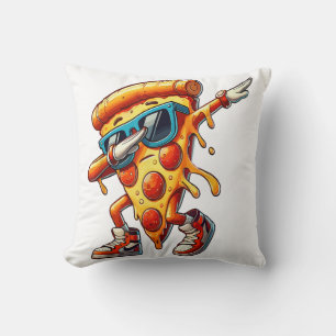 Dabbing Pizza Slice Fun Graphic T-shirt voor Food Kussen