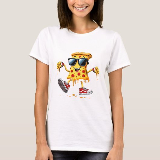 Dabbing Pizza Slice T-shirt (Voorkant)