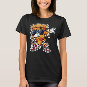Dabbing Pizzapunt Pret Grafische T-shirt voor Eten