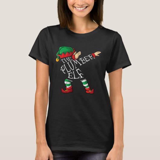 Dabbing Plumber Elf Christmas T-shirt (Voorkant)