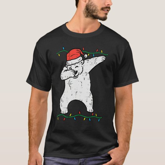 Dabbing Polar Bear Dab Xmas Christmas Boys Kids Gi T-shirt (Voorkant)