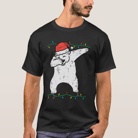 Dabbing Polar Bear Dab Xmas Pjs Christmas Boys Kid T-shirt (Voorkant)