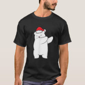 Dabbing Polar Bear Santa Hat Christmas Hat Polar B T-shirt (Voorkant)