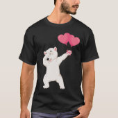 Dabbing Polar Beer Heart Valentijnsdag Gift T-shirt (Voorkant)