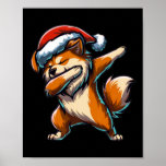 Dabbing Pomeranian Santa Hat Christmas Dab Dance G Poster<br><div class="desc">Dabbing Pomeranian Santa Hat Christmas Dab Dance Gifts Vrouwen</div>