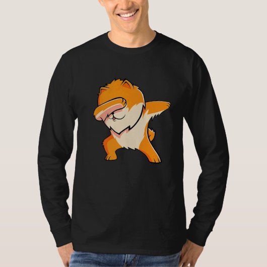 Dabbing Pommerse hond dab dans T-shirt (Voorkant)
