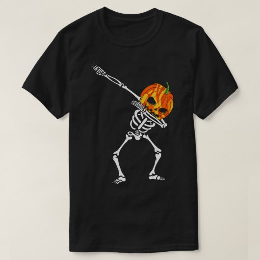 Dabbing pompoen Skelet T-shirt (Design voorkant)