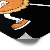 Dabbing pompoen taart Thanksgiving dag plezier jon Poster (Hoek)