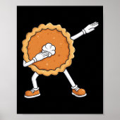 Dabbing pompoen taart Thanksgiving dag plezier jon Poster (Voorkant)