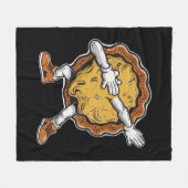 Dabbing Pompoentaart Thanksgiving Day Fleece Deken (Voorkant (Horizontaal))