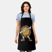Dabbing Pompoentaart Thanksgiving Day Schort (Gedragen)