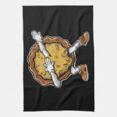 Dabbing Pompoentaart Thanksgiving Day  Theedoek (Verticaal)