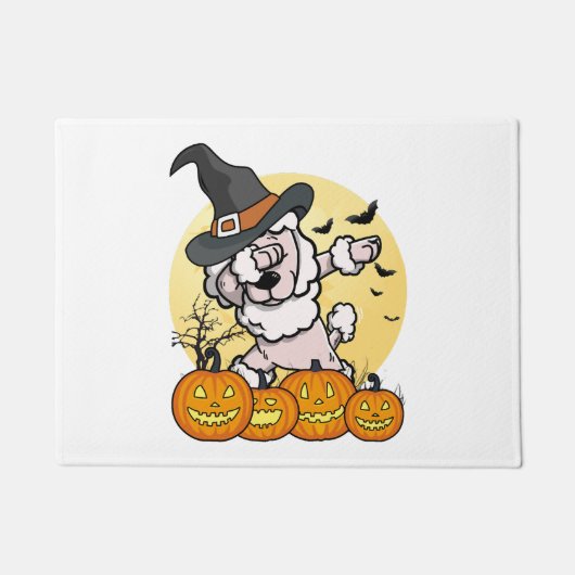 Dabbing Poodle Halloween Deurmat (Voorkant)