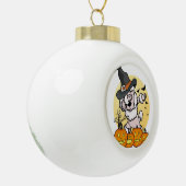 Dabbing Poodle Halloween Keramische Bal Ornament (Links)