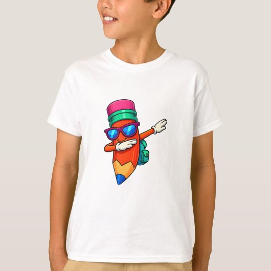 Dabbing Potlood Pen Jongens Meisjes Jeugd Peuters T-shirt (Voorkant)