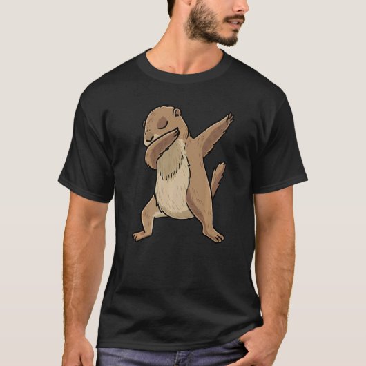 Dabbing Prairie Dog Rodent T-shirt (Voorkant)