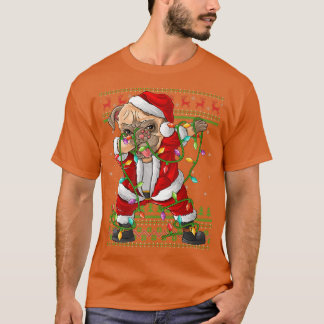 Dabbing Pug Dog Xmas licht schimmelig lustig Pug S T-shirt