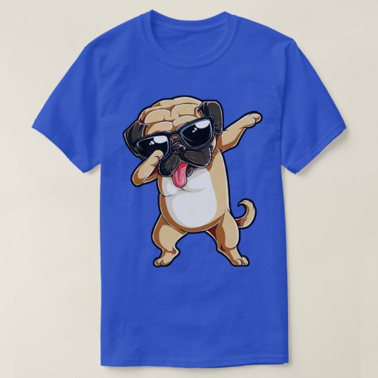 Dabbing Pug Garcons Filles Dab Dance Dog Puppy Lo T-shirt (Design voorkant)