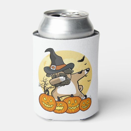 Dabbing Pug Halloween Blikjeskoeler (Blikje Voorkant)