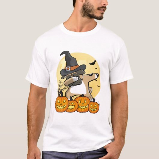 Dabbing Pug Halloween T-shirt (Voorkant)