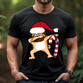 Dabbing Pug Hond Kerstvakantie T-shirt