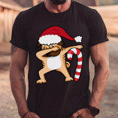 Dabbing Pug Hond Kerstvakantie T-shirt