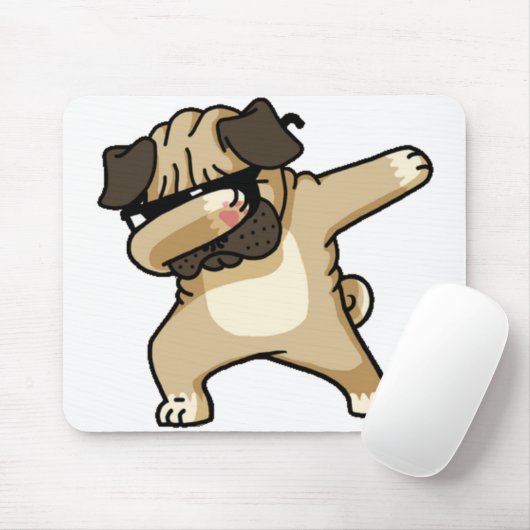 Dabbing Pug Muismat (Met muis)