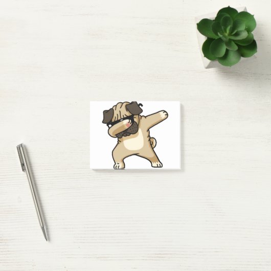 Dabbing Pug Puppy Post-it® Notes (Kantoor)