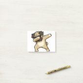 Dabbing Pug Puppy Post-it® Notes (Op bureau)
