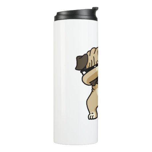 Dabbing Pug Puppy Thermosbeker (Gedraaid links)