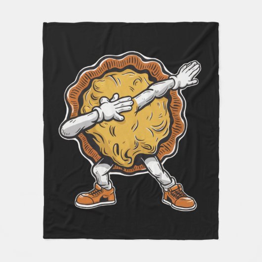 Dabbing Pumpkin Pie Thanksgiving Dag Fleece Deken (Voorkant)