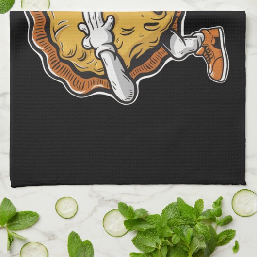 Dabbing Pumpkin Pie Thanksgiving Dag Theedoek (Gevouwen)