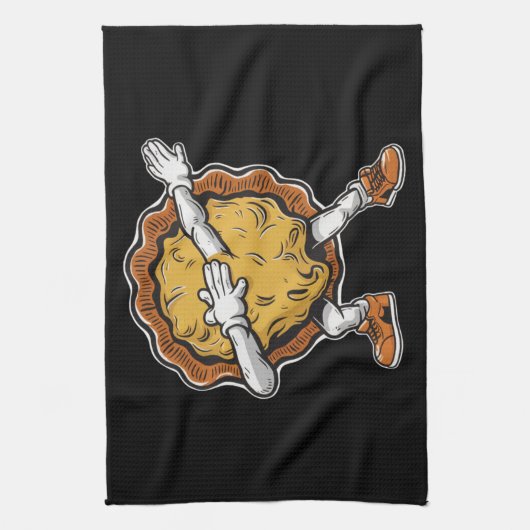 Dabbing Pumpkin Pie Thanksgiving Dag Theedoek (Verticaal)