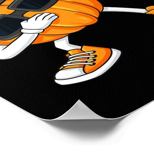 Dabbing Pumpkin Pilgrim Thanksgiving Day Boys Girl Poster (Hoek)