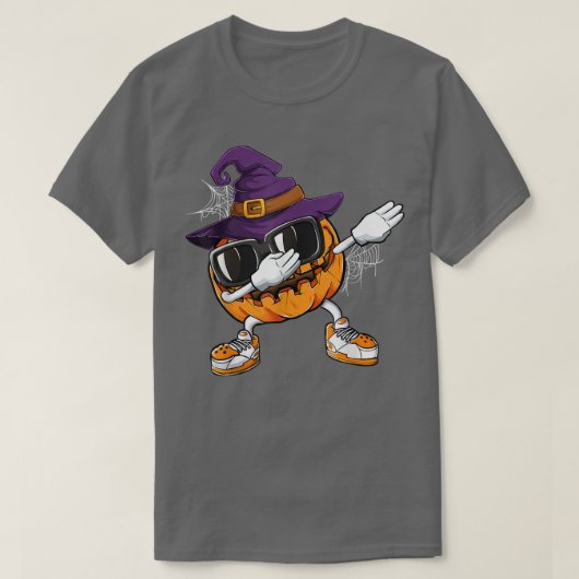Dabbing Pumpkin Witch Funny Halloween Costume 537 T-shirt (Design voorkant)