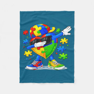 Dabbing puzzel autisme bewustzijn grappig fleece deken