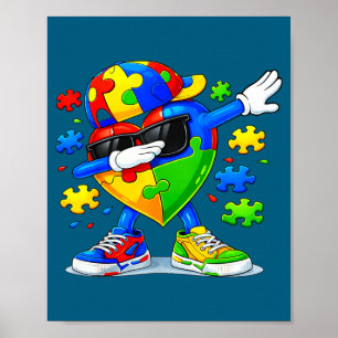 Dabbing puzzel autisme bewustzijn grappig poster