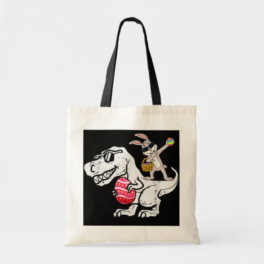 Dabbing Rabbit Easter Day Dinosaur Dino Eggs Boys Tote Bag (Voorkant)