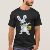 Dabbing Rabbit Easter Day Eggen Dab Mannen Vrouwel T-shirt (Voorkant)