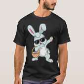 Dabbing Rabbit Easter Day Eggs Bunny Dabbing Boys T-shirt (Voorkant)