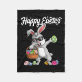 Dabbing Rabbit Easter Day Eggs Dab Boys Girls Kind Fleece Deken (Voorkant)