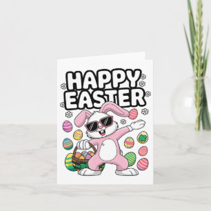 Dabbing Rabbit Easter Day Eggs Dab Boys Girls Kind Kaart