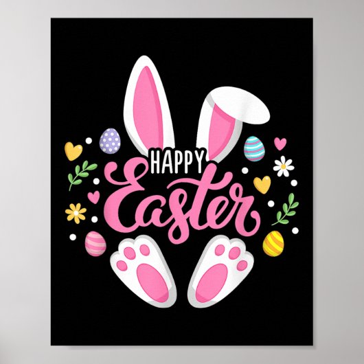 Dabbing Rabbit Easter Day Eggs Dab Boys Girls Kind Poster (Voorkant)