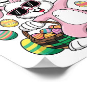 Dabbing Rabbit Easter Day Eggs Dab Boys Girls Kind Poster (Hoek)
