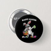 Dabbing Rabbit Easter Day Eggs Dab Boys Girls Kind Ronde Button 5,7 Cm (Voorkant /achterkant)