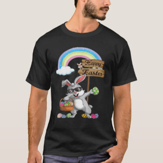 Dabbing Rabbit Easter Day Eggs Dab Boys Girls Kind T-shirt