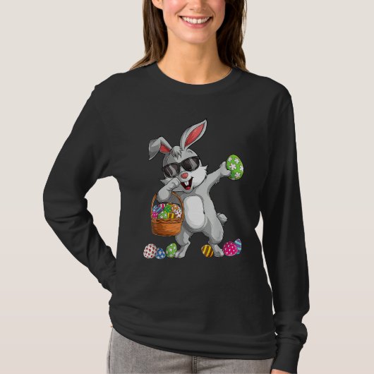 Dabbing Rabbit Easter Day Eggs Dab Boys Kind Bunny T-shirt (Voorkant)